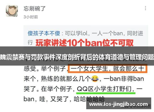 魏震禁赛与罚款事件深度剖析背后的体育道德与管理问题
